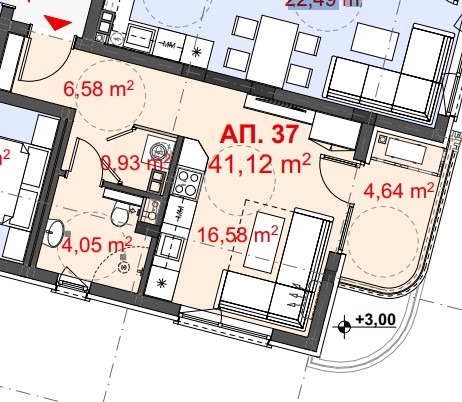 Продава 1-СТАЕН, гр. Бургас, Крайморие, снимка 3 - Aпартаменти - 47602767