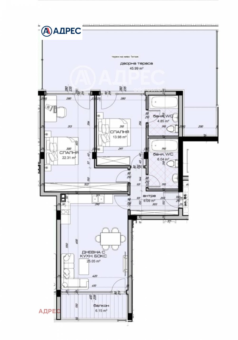 Продава 3-СТАЕН, гр. Варна, Виница, снимка 2 - Aпартаменти - 48166884