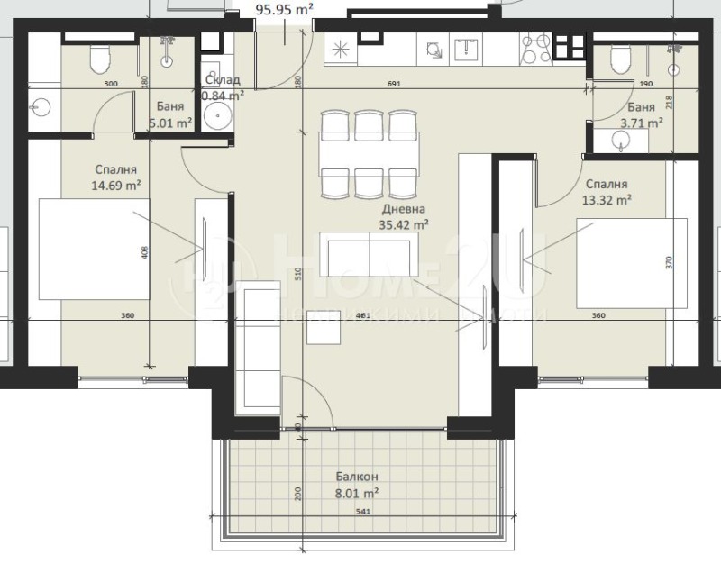 Продава 3-СТАЕН, гр. София, Малинова долина, снимка 4 - Апартаменти - 53004050