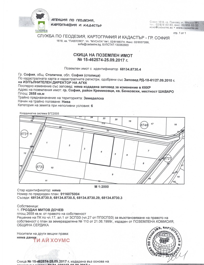 Продава ЗЕМЕДЕЛСКА ЗЕМЯ, с. Бенковски, област София област, снимка 8 - Земеделска земя - 52533093