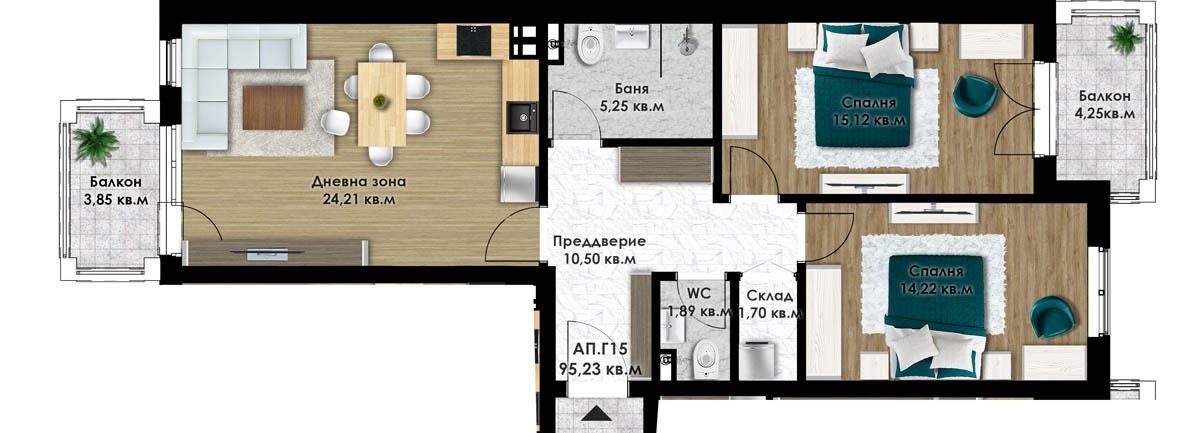 Продава 3-СТАЕН, гр. Пловдив, Остромила, снимка 5 - Апартаменти - 55134422