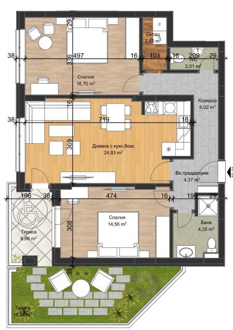 Продава 3-СТАЕН, гр. Пловдив, Остромила, снимка 2 - Апартаменти - 52845438