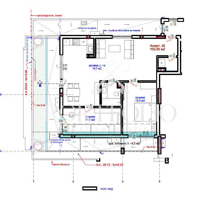 Satılık  2 yatak odası Burgas , Centar , 117 metrekare | 26968943 - görüntü [4]