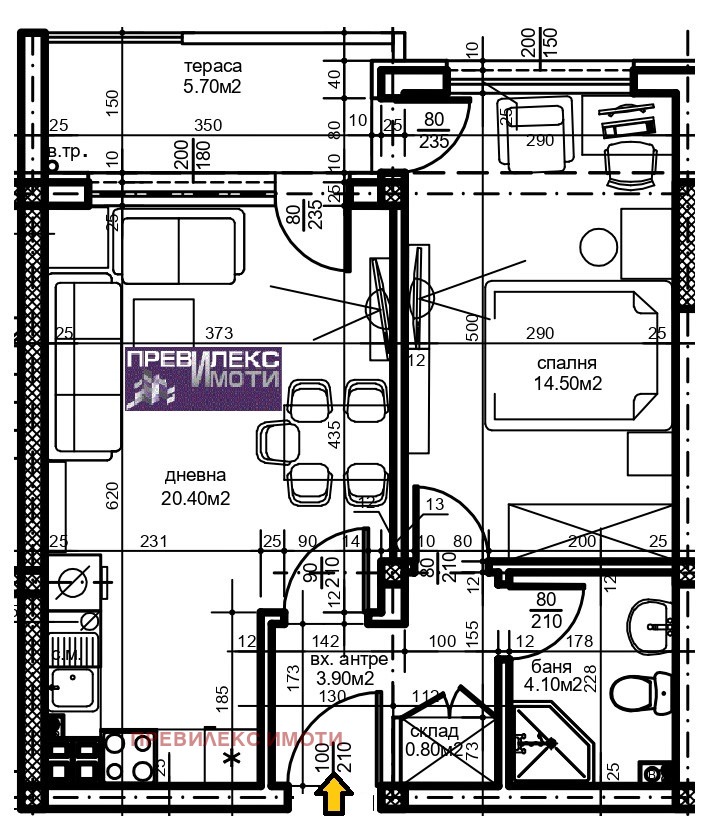 Продава  2-стаен град Пловдив , Въстанически , 65 кв.м | 99202053