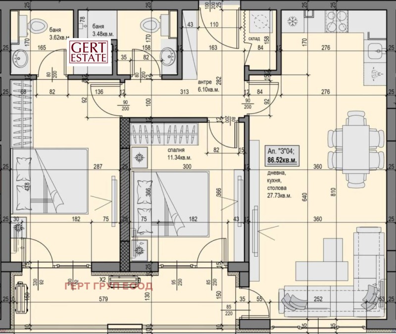Продава 3-СТАЕН, гр. Пловдив, Остромила, снимка 2 - Апартаменти - 44755617