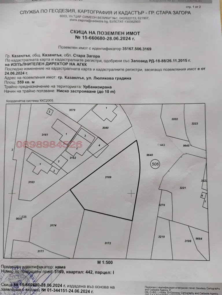 Продава ПАРЦЕЛ, гр. Казанлък, област Стара Загора