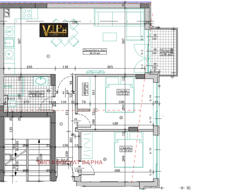 Na prodej  2 ložnice Varna , Levski 1 , 93 m2 | 33486367 - obraz [3]