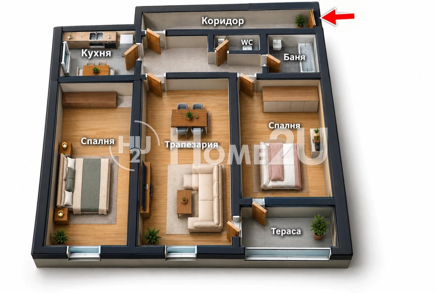 Продава МНОГОСТАЕН, гр. Бургас, Славейков, снимка 8 - Апартаменти - 56280934