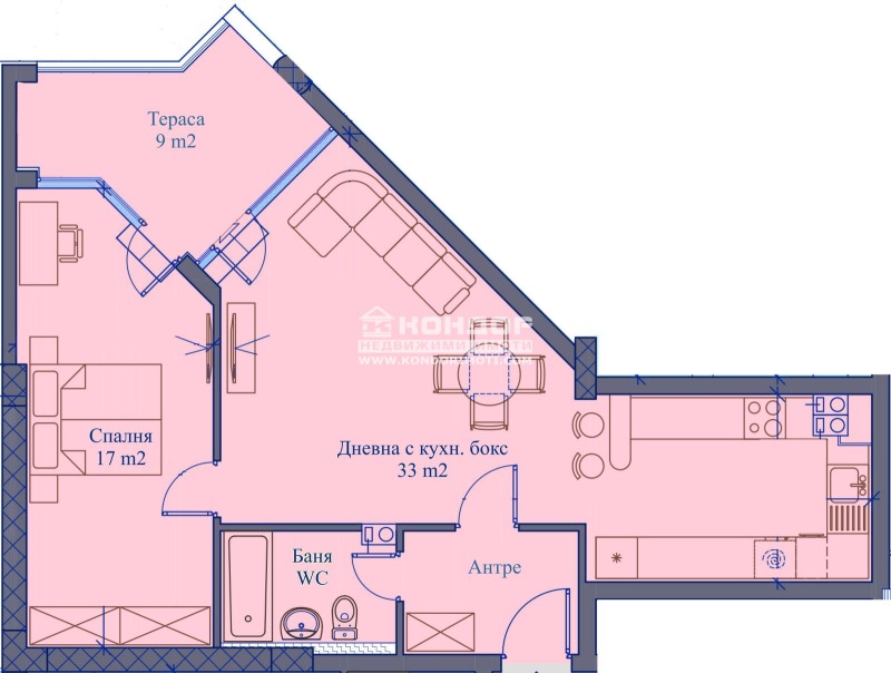 En venta  1 dormitorio Plovdiv , Mladezhki Jalm , 95 metros cuadrados | 77561376 - imagen [5]