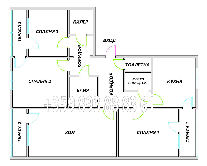 Продава МНОГОСТАЕН в град Бургас, Меден рудник - зона Б - 111 кв.м / 239 900 € » 469 203.62 лв.