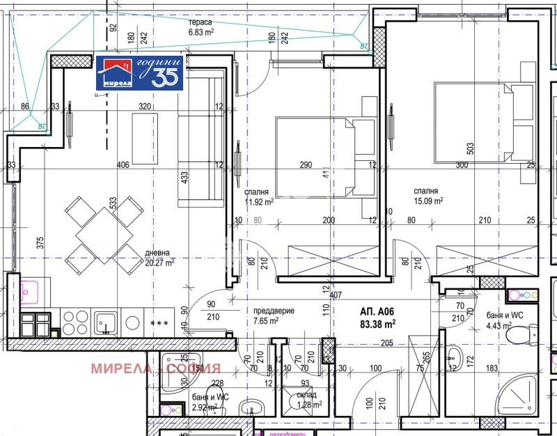 Продава 3-СТАЕН в град София, Красна поляна 2 - 101 кв.м / 197 496 € » 386 268.60 лв., МИРЕЛА - СОФИЯ