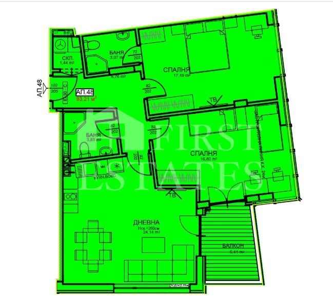 For Sale  2 bedroom Sofia , Tsentar , 111 sq.m | 98462674 - image [3]
