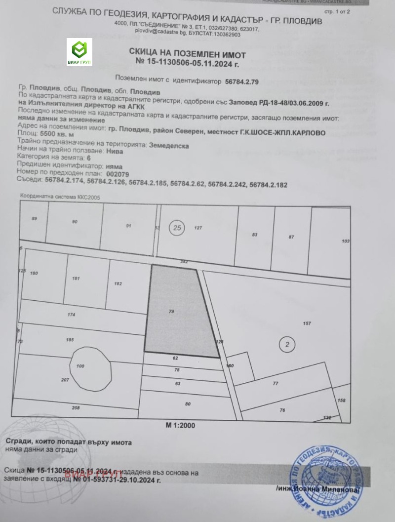 Продава ЗЕМЕДЕЛСКА ЗЕМЯ, гр. Пловдив, област Пловдив, снимка 1 - Земеделска земя - 47974660