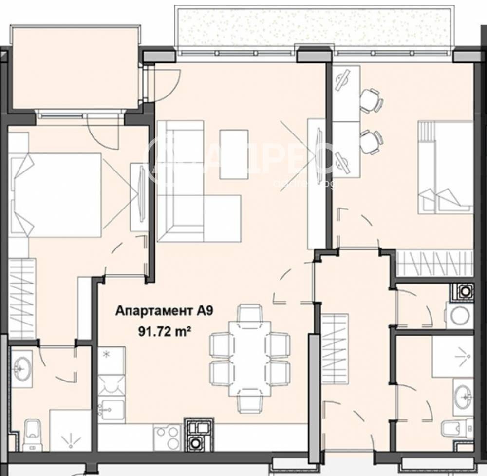 Продава 3-СТАЕН, гр. София, Кръстова вада, снимка 4 - Апартаменти - 54110938