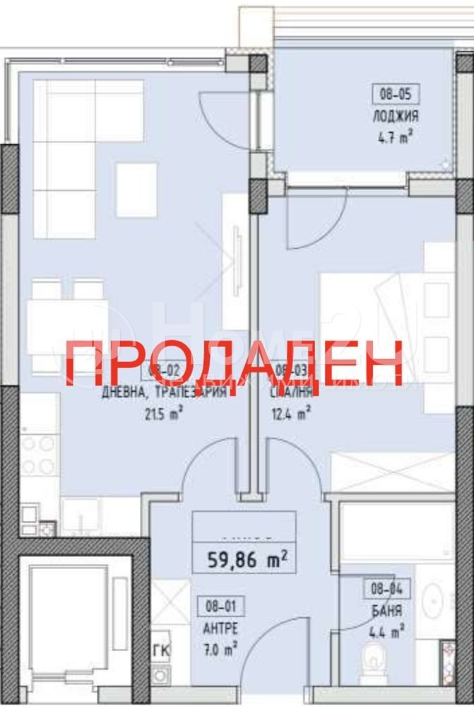 En venta  1 dormitorio Sofia , Malinova dolina , 73 metros cuadrados | 17510211 - imagen [6]