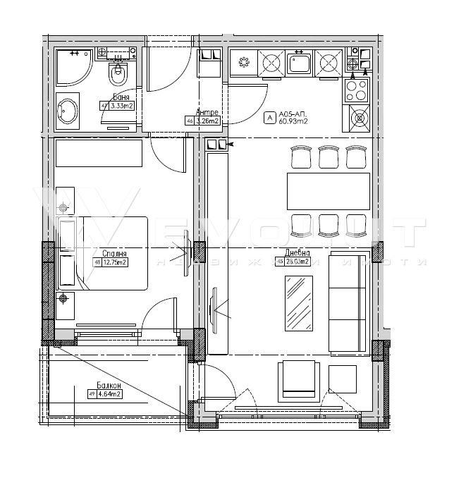 Продава 2-СТАЕН, гр. София, Обеля, снимка 4 - Aпартаменти - 48813901