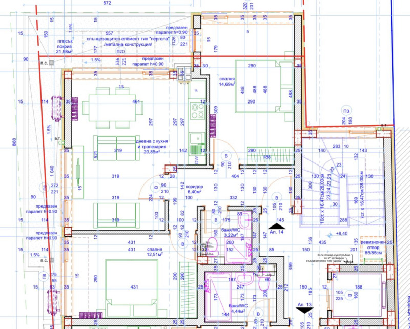 Продаја  2 спаваће собе Варна , Бриз , 80 м2 | 17820915 - слика [2]