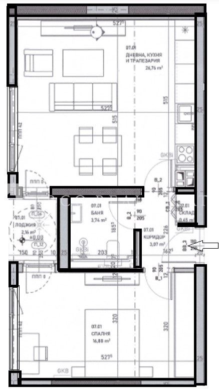 Satılık  1 yatak odası Sofia , Banişora , 72 metrekare | 83050103 - görüntü [2]