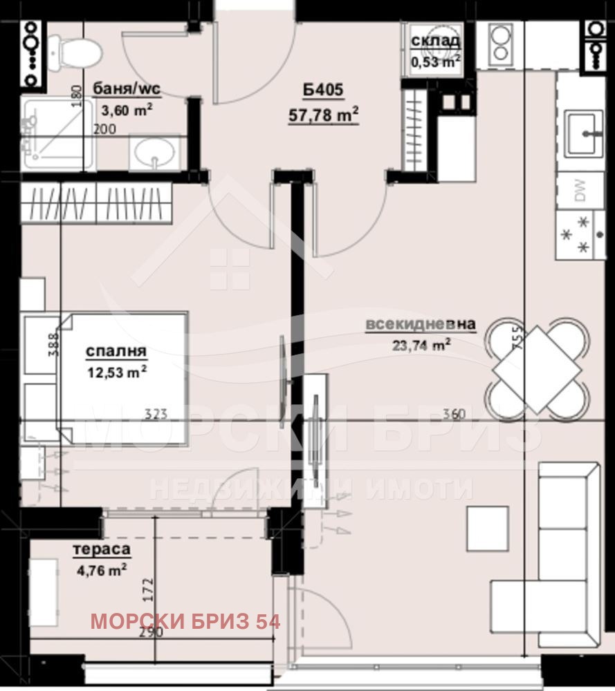 Продава 2-СТАЕН, гр. Бургас, Изгрев, снимка 5 - Апартаменти - 54957160