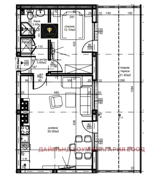 Til salg  1 soveværelse Plovdiv , Yuzhen , 100 kvm | 34496861 - billede [2]
