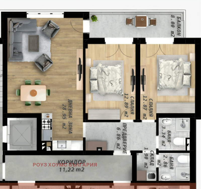 Продава 3-СТАЕН, гр. Пловдив, Беломорски, снимка 2 - Апартаменти - 53281763