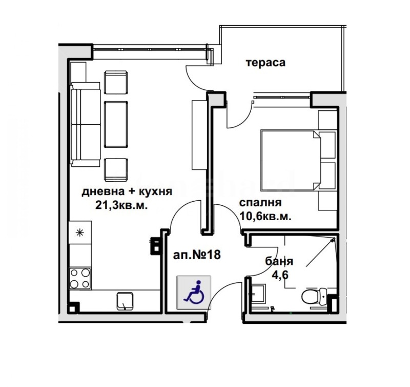 Продава 1-СТАЕН, гр. Царево, област Бургас, снимка 2 - Апартаменти - 53149235