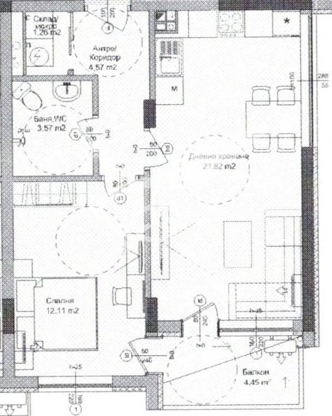 Продаја  1 спаваћа соба регион Бургас , Ајтос , 65 м2 | 86733146