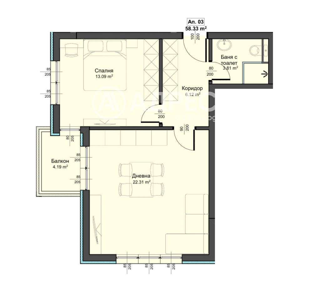 Продава 2-СТАЕН, гр. Варна, Аспарухово, снимка 2 - Апартаменти - 54462380