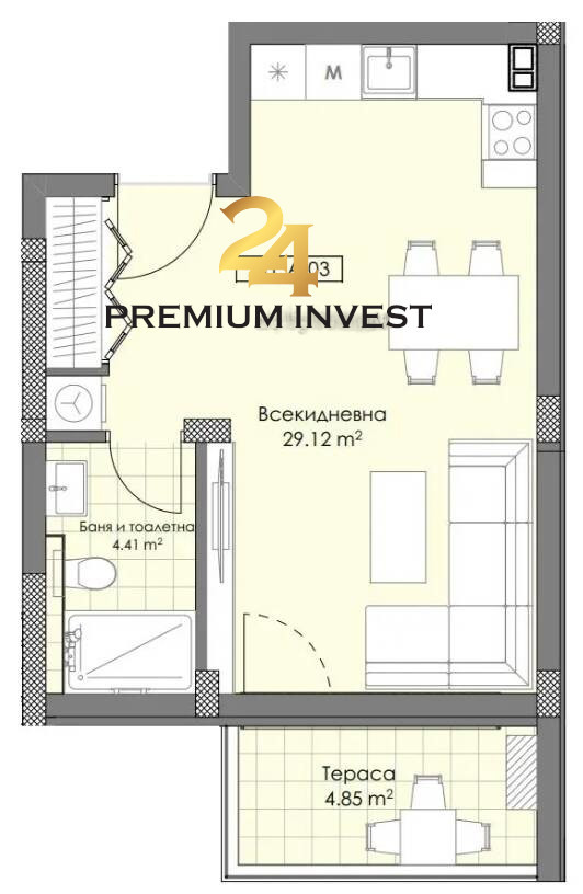 Na prodej  Studio Plovdiv , Ostromila , 53 m2 | 54502449 - obraz [4]