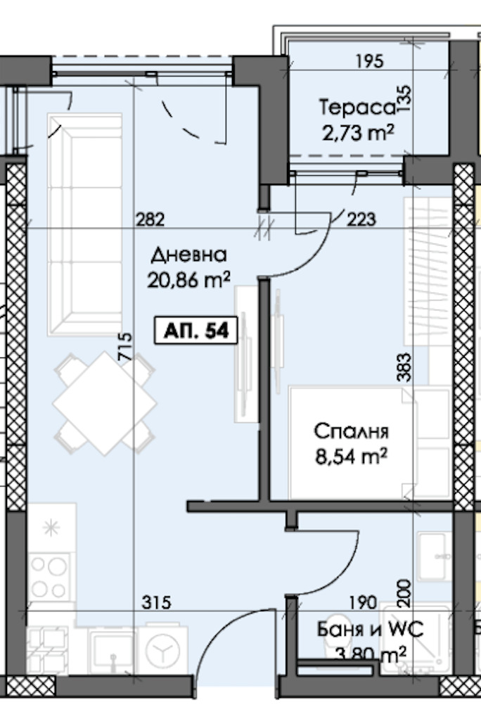 Te koop  1 slaapkamer Plovdiv , Trakija , 50 m² | 41211363 - afbeelding [2]