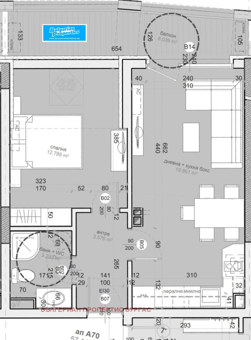 Продава 2-СТАЕН в град Бургас, Меден рудник - зона В - 64 кв.м / 64 454 € » 126 061.07 лв., БЪЛГЕРИАН ПРОПЕРТИС БУРГАС