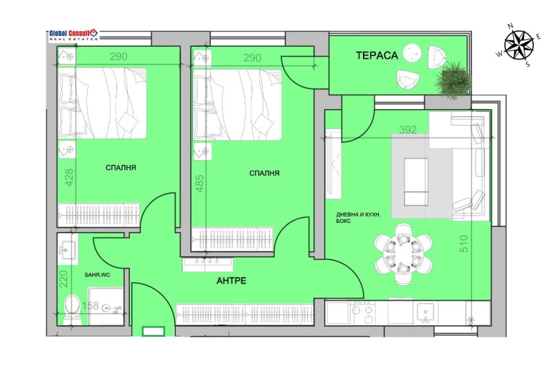 Продава  3-стаен град Пловдив , Пещерско шосе , 88 кв.м | 61512989 - изображение [2]