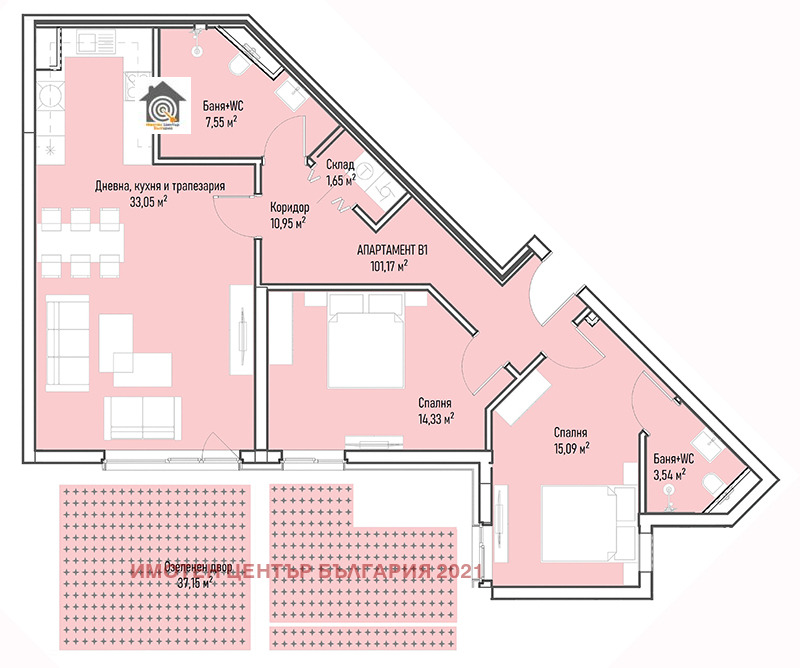 En venta  2 dormitorios Sofia , Mladost 4 , 126 metros cuadrados | 81703289