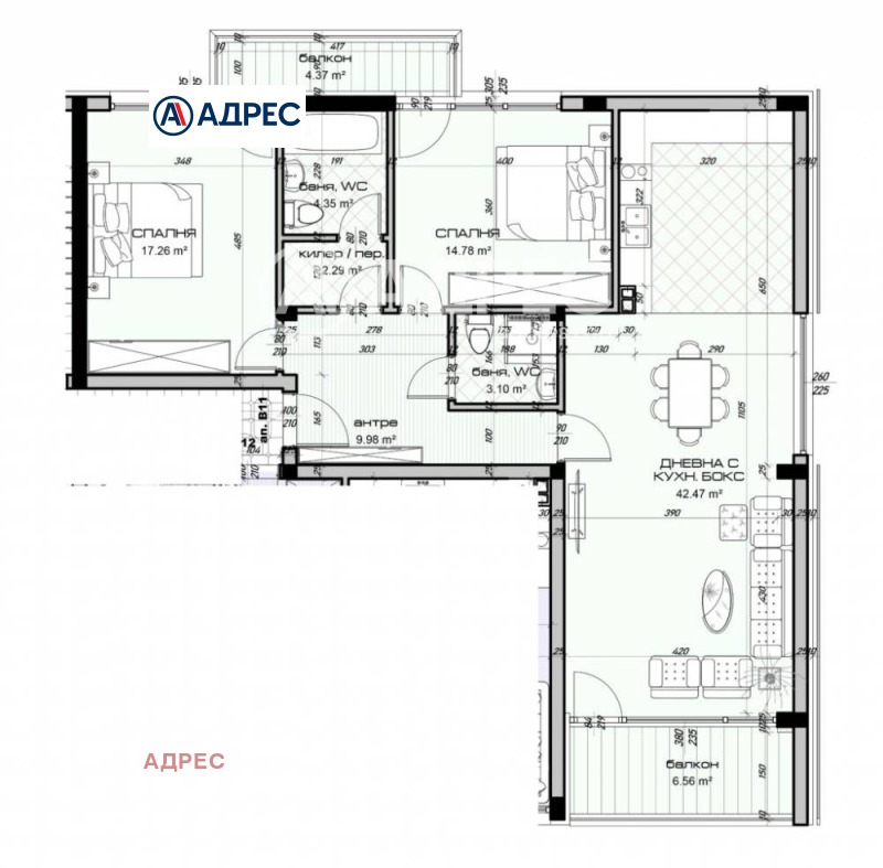 Продава 3-СТАЕН, гр. Варна, Виница, снимка 2 - Aпартаменти - 48166889