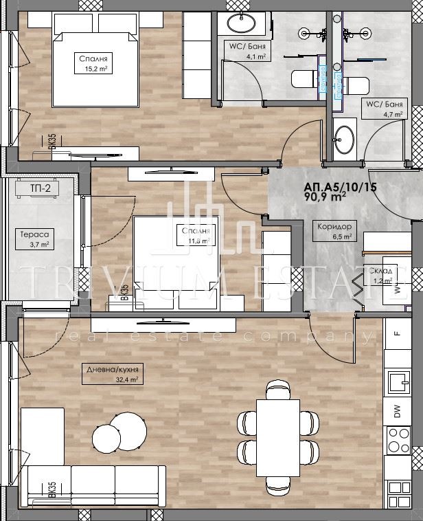 Продава 3-СТАЕН, гр. Пловдив, Кършияка, снимка 2 - Aпартаменти - 48241163