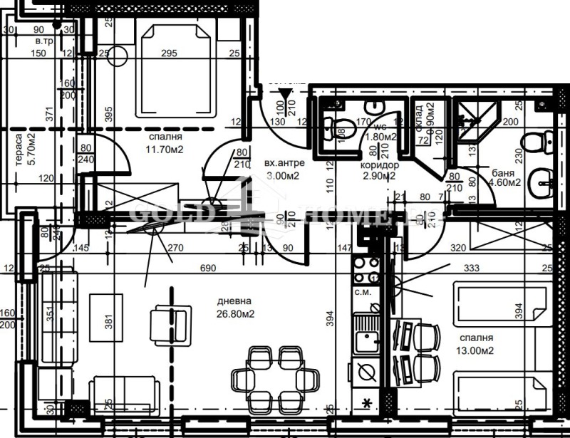 Продава 3-СТАЕН, гр. Пловдив, Остромила, снимка 3 - Aпартаменти - 48752588