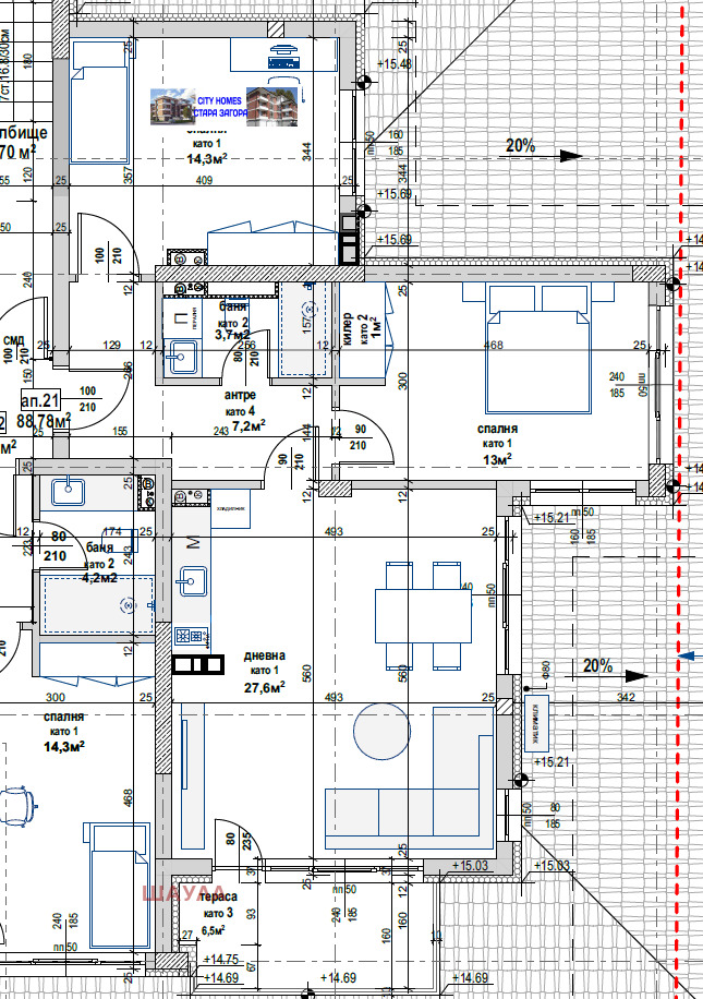 Продава  3-стаен град Стара Загора , Железник - център , 102 кв.м | 86452086 - изображение [2]