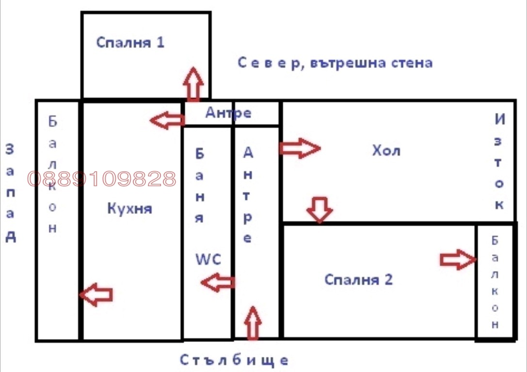 Продава 3-СТАЕН, гр. София, Бъкстон, снимка 2 - Апартаменти - 55902220