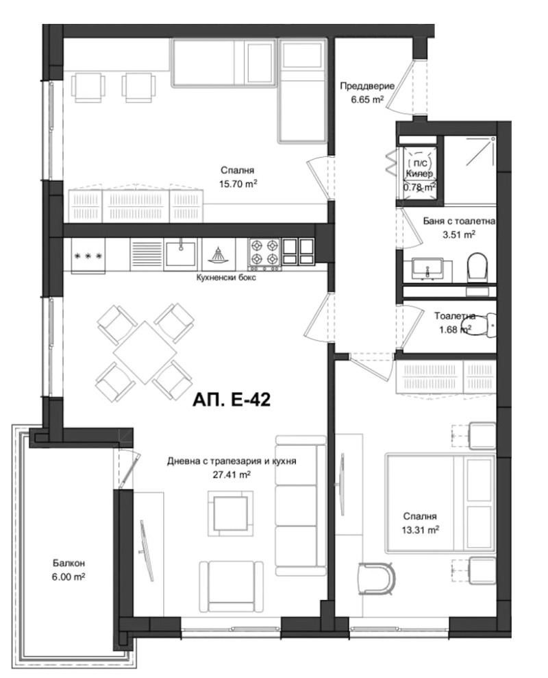 Продаја  2 спаваће собе Пловдив , Гагарин , 103 м2 | 26956318 - слика [2]