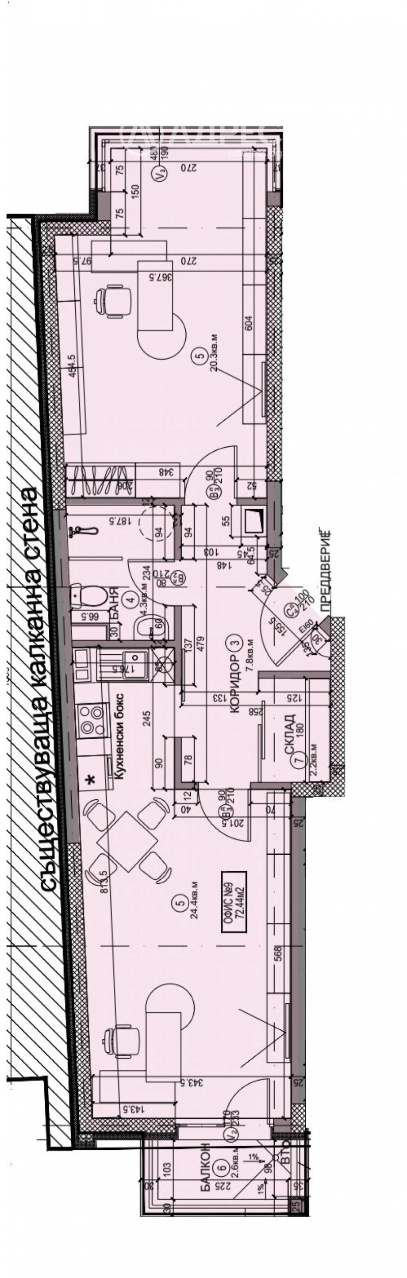 Zu verkaufen  Büro Sofia , Bakston , 93 qm | 10630680 - Bild [2]