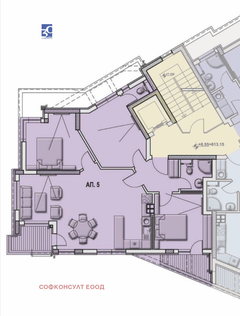 Продава 4-СТАЕН в град София, Манастирски ливади - 124 кв.м / 289 254 € » 565 731.65 лв., СОФКОНСУЛТ ЕООД
