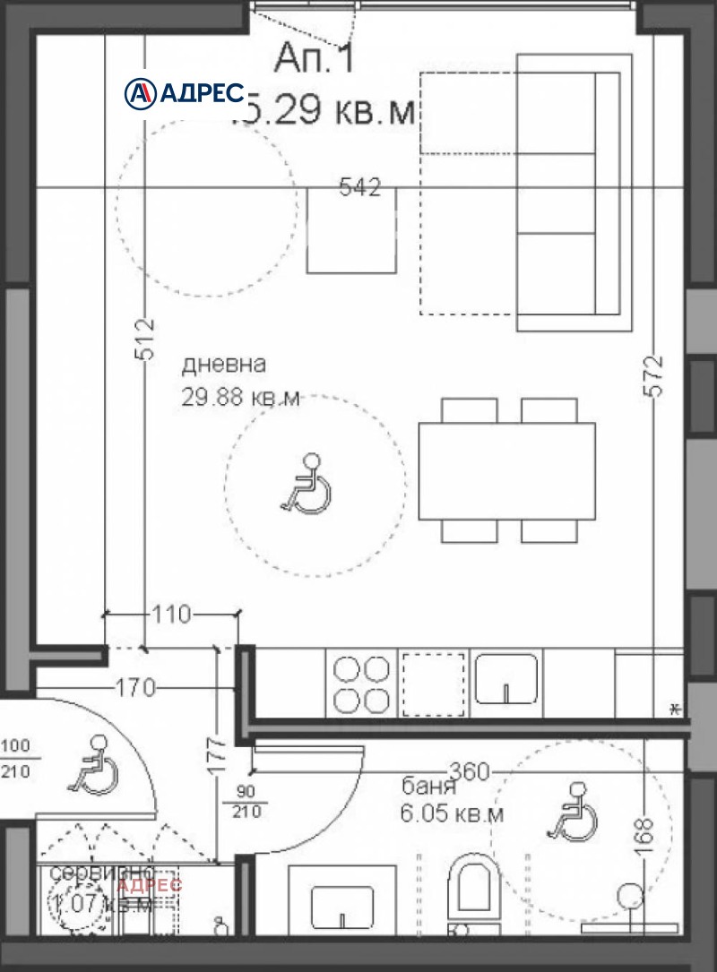 Продава 1-СТАЕН, гр. Варна, Аспарухово, снимка 4 - Aпартаменти - 49006528