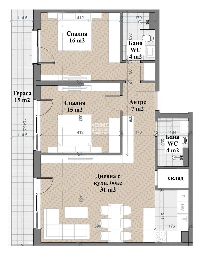 Zu verkaufen  2 Schlafzimmer Plowdiw , Zentar , 128 qm | 88893301 - Bild [5]