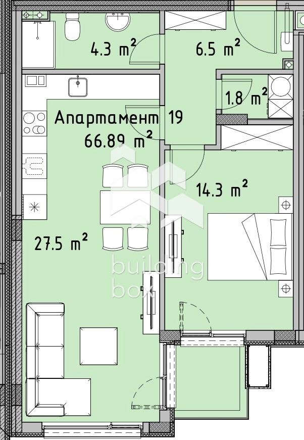 Продава  2-стаен град София , Витоша , 80 кв.м | 50992569 - изображение [2]