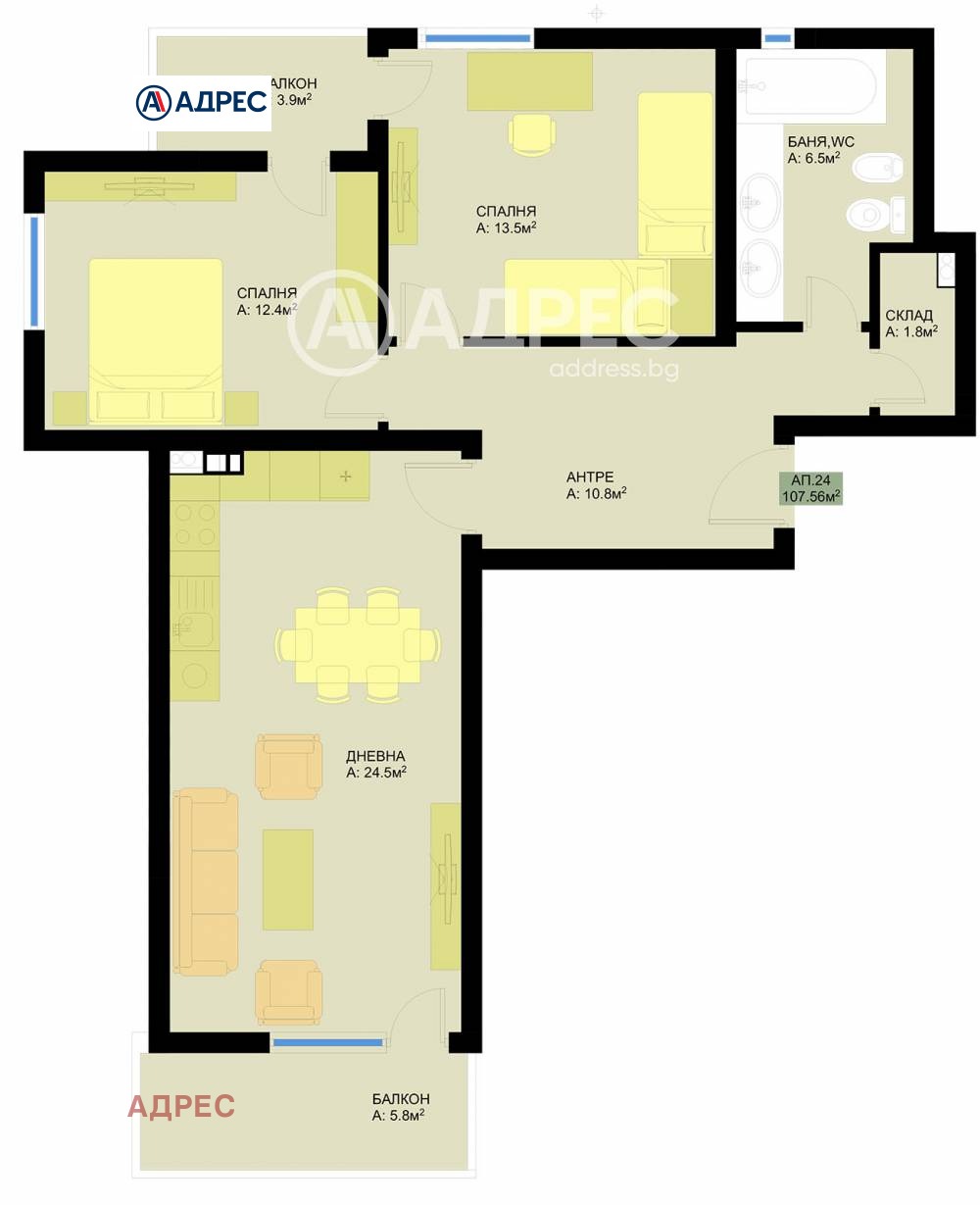 Продава 3-СТАЕН, гр. Варна, Гранд Мол, снимка 4 - Апартаменти - 53897507