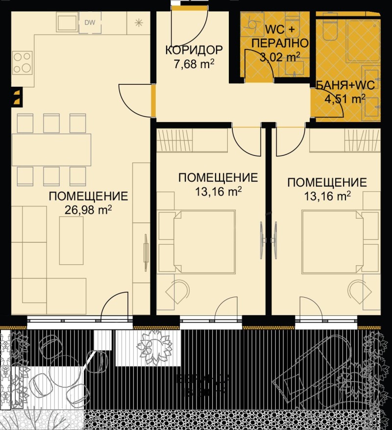 En venta  2 dormitorios Varna , Briz , 94 metros cuadrados | 28565572 - imagen [3]