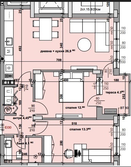Satılık  2 yatak odası Stara Zagora , Samara 3 , 94 metrekare | 23206654 - görüntü [2]