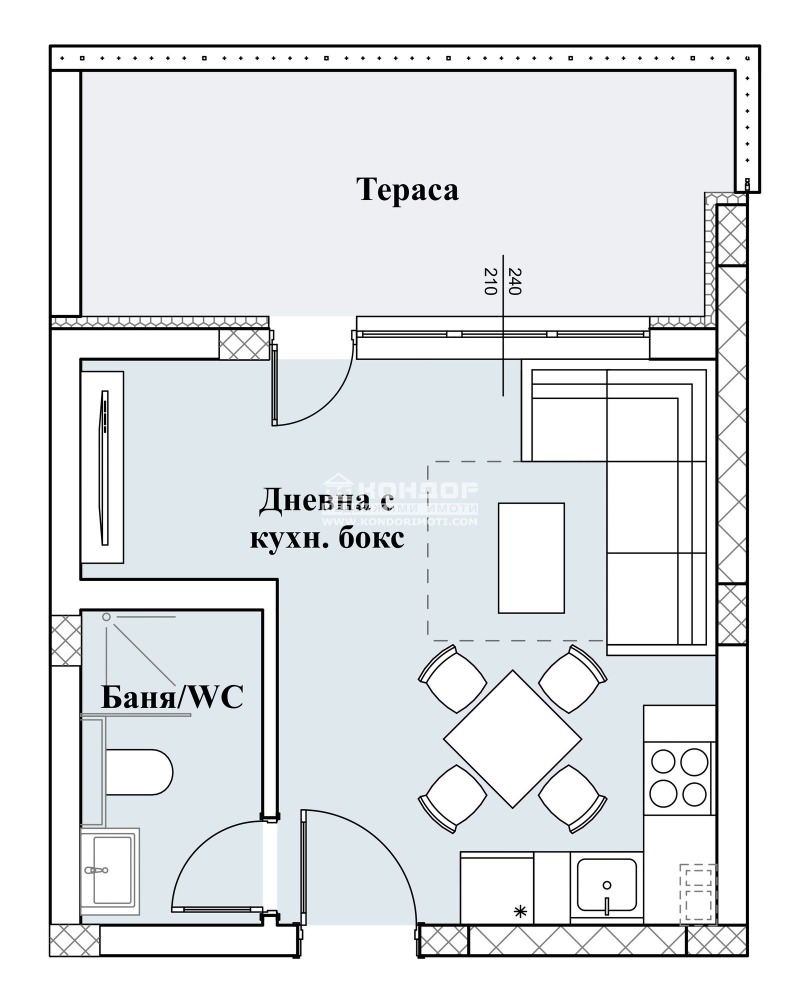 Zu verkaufen  Studio Plowdiw , Wastanitscheski , 44 qm | 15664227 - Bild [4]