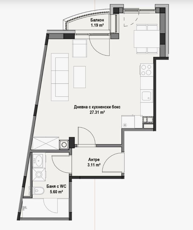 Продава 1-СТАЕН, гр. София, Витоша, снимка 4 - Апартаменти - 54266833