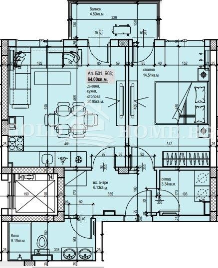 Продава 2-СТАЕН, гр. Пловдив, Остромила, снимка 14 - Aпартаменти - 48111394